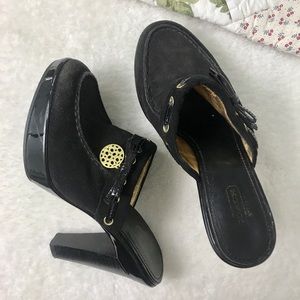 Size 8.5 Coach Jodey Platform Slip On Clog Heels